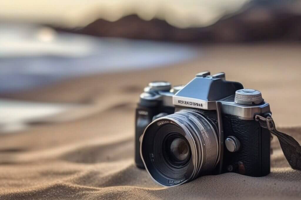 Camera on Beach